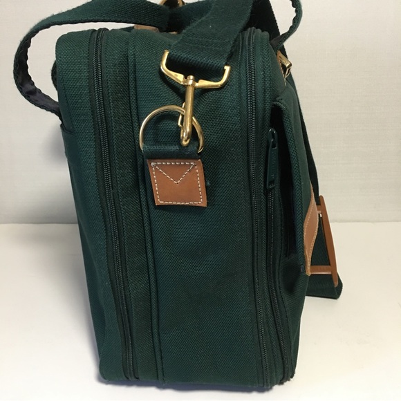 Perry Ellis Portfolio Commuter Briefcase Satchel Suitcase green Like New - Picture 6 of 16